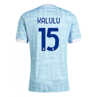 Billige Fotballdrakt Juventus Pierre Kalulu #15 Replika Bortedrakt 2025-26 Kortermet
